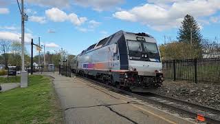 Train 880 With 4514 Pushing  Netcong NJ  April 24 2024 [upl. by Ahsratan773]