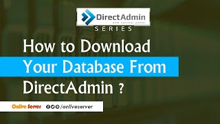 How to download your database from DirectAdmin Onlive Server [upl. by Ahcmis]