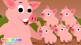 5 Little Pigs  Baby Songs  Nursery Rhymes amp Kids Songs  nurseryrhymes wonderland [upl. by Aiotal]