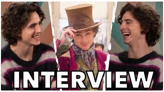 Timothée Chalamet Cracks Up During Hilarious WONKA Interview [upl. by Stacey]