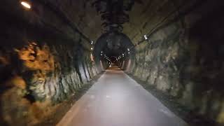 Riding the Bath Two Tunnels Greenway  In the Combe Down Tunnel [upl. by Orit]