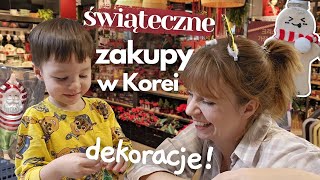 Świąteczne zakupy w Korei Jakie dekoracje kupuje się w Korei Koreański vlogmas [upl. by Oad181]