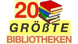 20 GRÖßTE Bibliotheken der Welt 🌍🧠📚 [upl. by Gloriane]