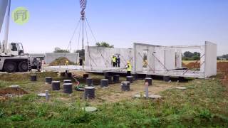 Les constructions modulaires en béton préfabriqué [upl. by Ellinet306]