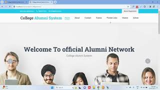 College Alumni System Project using PHP and MySQL  PHPGurukul [upl. by Habas]