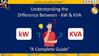 Difference between kW amp KVA kilowatts amp kilovolt amperes  “A Complete Guide” [upl. by Hajin45]