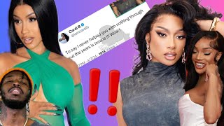 ‼️Cardi B VS Megan thee Stallion BEEF amp BACKSTABBING Glorilla Stuck in Between amp Pardison Fontaine [upl. by Rhianna]