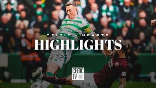 Scottish Premiership Highlights  Celtic 20 Hearts  New Bhoys Engles amp McCowan secure the points [upl. by Aliakam]