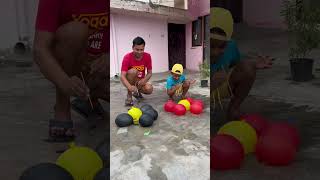 Red black water balloons pop shortsviral balloon [upl. by Enad]