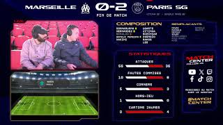 🎙MATCH CENTER  Marseille vs Paris SaintGermain 🔴🔵 [upl. by Asilav865]