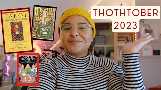 welcome to thothtober how im studying thoth tarot this month books decks and more [upl. by Zilevi468]