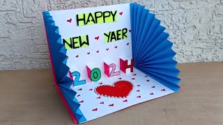 DIY  Happy New Year Card  New Year Greeting Card  Handmade Card For New Year 2024  New Year Card [upl. by Hewie718]