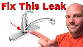 Kitchen Faucet Leaks at the base Easy Fix [upl. by Kirrad684]