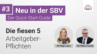 🟣Neu in der SBV Die 5 fiesen AGPflichten die du so noch nicht kennst Betriebsrat Video [upl. by Garrik]