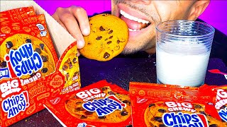 CHIPS AHOY BIG CHEWY CHOCOLATE CHIP COOKIES WITH MILK EATING CANDY MOUTH SOUNDS ASMR MUKBANG [upl. by Snider105]