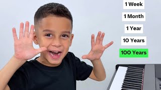 1 Second Vs 100 Years Of Piano 🎹💀  6 Year Old Jelijah Diaz [upl. by Imarej]