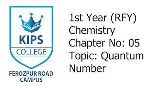 Quantum Number  Chapter No 05  Chemistry 1st Year [upl. by Valeta134]