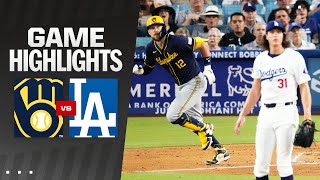 Brewers vs Dodgers Game Highlights 7524  MLB Highlights [upl. by Ailedroc]