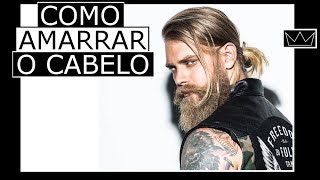 8 maneiras estilosas de amarrar CABELO COMPRIDO MASCULINO [upl. by Nyre]