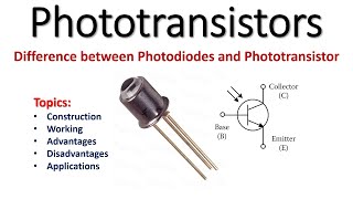 Phototransistor  Construction working advantages and disadvantages of phototransistor [upl. by Fredric997]