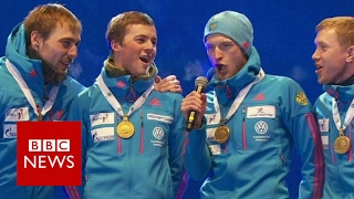 Wrong Russian anthem played for gold medallists  BBC News [upl. by Retrak]