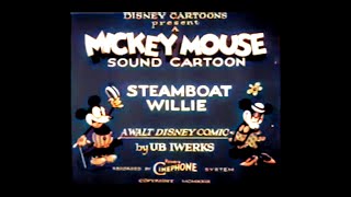 Steamboat Willie 2024  Colorized  Mickey Mouse Sound Cartoon [upl. by Znerol]