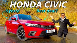 Is the new Honda Civic the best price performance car 2023 eHEV Hybrid driving REVIEW [upl. by Beckman]