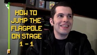 How to Jump Over the Flagpole on stage 11 in Super Mario Bros [upl. by Nivrad]