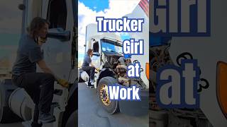 Behind the Scene Trucking  Risky Cleaning truckergirl femaletruckdriver canadiantrucker [upl. by Sybyl961]