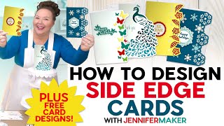 How To Create Perfect Side Edge Cards  Birthday Holidays And Custom Cards [upl. by Balling]