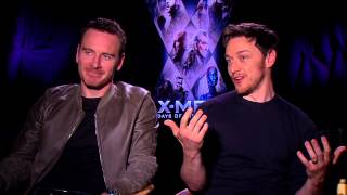 Michael Fassbender and James McAvoy Interview [upl. by Demahom]