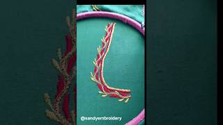 Embroidery Designs for Blouse Mechine Embroidery For Silk Saree Blouse machineembroidery shorts [upl. by Utham]