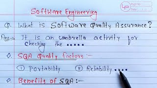 What is Software Quality Assurance full Explanation  Software Engineering [upl. by Nerrag]