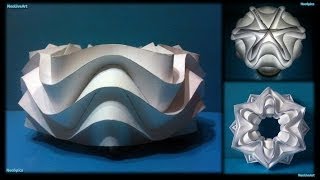 Curved Folding Paper Ball Cylinder Star [upl. by Akselaw690]