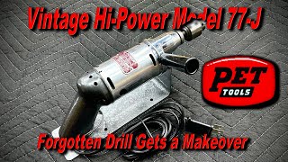 Vintage Portable Electric Tool Co Hi Power Model 77J Drill Restoration [upl. by Fugazy]