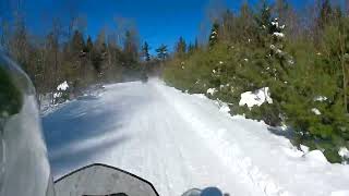 Snowmobiling in Maine114 towards Shin Pond [upl. by Marcin988]