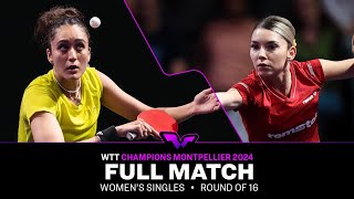 FULL MATCH  MANIKA BATRA vs Bernadette Szocs  WS R16  WTTMontpellier 2024 [upl. by Noraha]