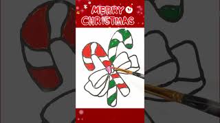 Peppermint Candy Cane Drawing for Christmas Cheer short candycane christmas candy [upl. by Cecelia]