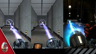 HalfLife VS Black Mesa Comparison  Gluon Gun [upl. by Molahs]