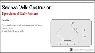 Scienza Delle Costruzioni – Esercizi Saint Venant – 12 [upl. by Akitnahs682]