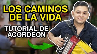 LOS CAMINOS DE LA VIDA Tutorial Acordeón [upl. by Addie]