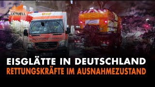 Eisglätte in Deutschland Ausnahmezustand bei Rettungskräften [upl. by Etz859]