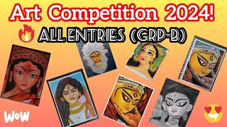 All Entries of GrpB Above 15 yrs  3rd Online Art Competition 2024✨ [upl. by Enomaj]