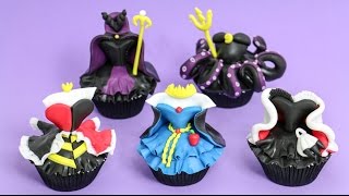 Disney Evil QUEENS Cupcakes  How To Decorate by Cakes StepbyStep [upl. by Yetty]