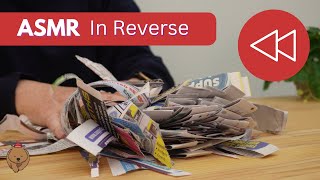 ASMR Newspaper Tearing In Reverse  No Talking [upl. by Kehoe50]