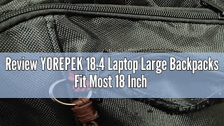 Review YOREPEK 184 Laptop Large Backpacks Fit Most 18 Inch Laptop with USB Charger PortTSA Friendl [upl. by Cleasta231]