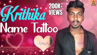 Krithika Name Tattoo Revealed 🥰❤️ Sarath ❤️ Krithika  Comali Sarath [upl. by Macmillan]