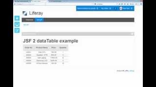 Liferay 62 Tutorial 4  JSF 2 dataTable example [upl. by Eelyah]