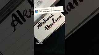 Calligraphy brush pen calligraphy name request alphabet lettering daily art artbyvincy [upl. by Edecrem]