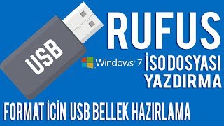 WİNDOWS 7 İSO DOSYASINI RUFUS İLE USB BELLEĞE YAZMA [upl. by Luana640]